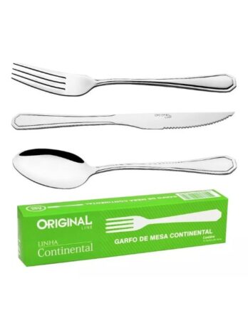 Jogo Garfo Faca Colher Inox 36 Peças