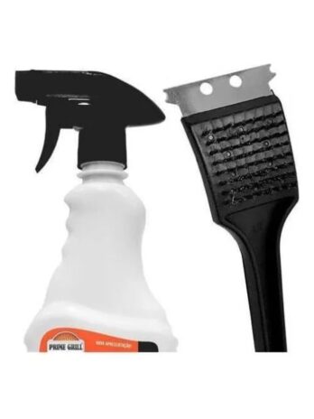 Kit Limpa Grelhas Com Escova De Aço
